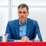 Pedro Sánchez durante una Ejecutiva del PSOE