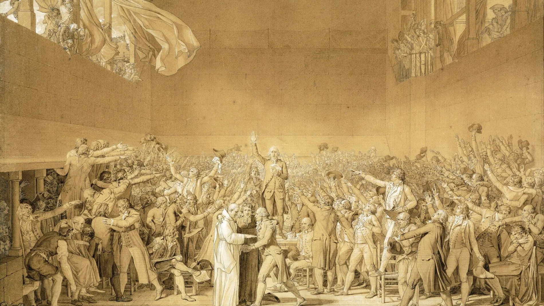 Cuadro de Jacques-Louis David sobre el "Juramento del juego de pelota"