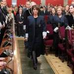 Dolores Delgado, en su toma de posesión como fiscal general del Estado celebrada en el Tribunal Supremo en febrero de 2020