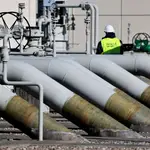 FILE PHOTO: Pipes at the landfall facilities of the &#39;Nord Stream 1&#39; gas pipeline are pictured in Lubmin, Germany, March 8, 2022. REUTERS/Hannibal Hanschke//File Photo