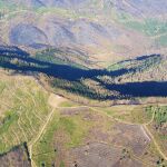 Parte de la zona afectada por el incendio forestal de Pujerra