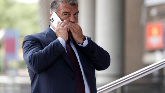 El presidente del FC Barcelona, Joan Laporta