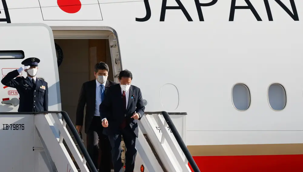 El primer ministro de Japón, Fumio Kishida a su llegada a Madrid