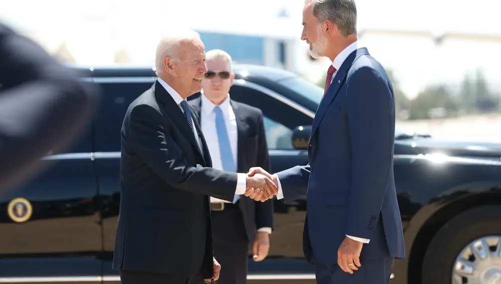 Felipe VI recibe al presidente de Estados Unidos, Joe Biden
