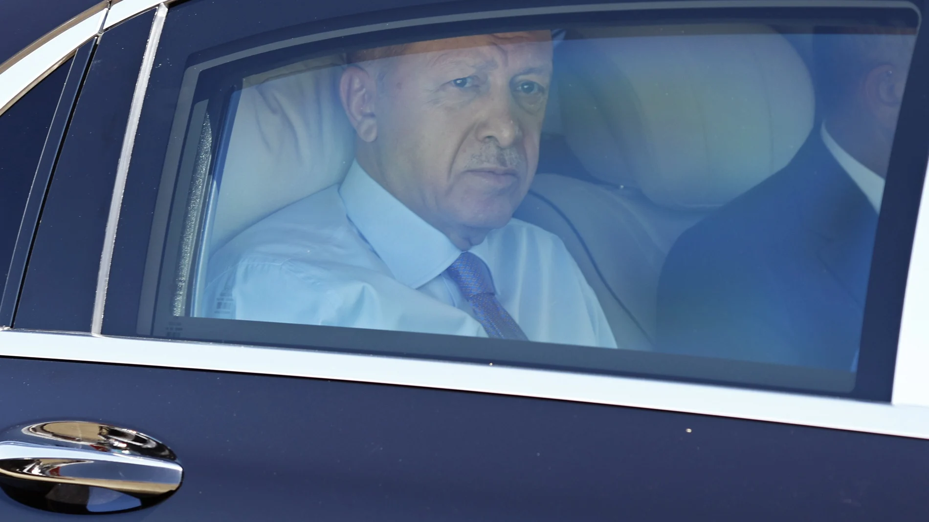 El presidente turco, Recep Tayyip Erdogan, a su llegada a Madrid