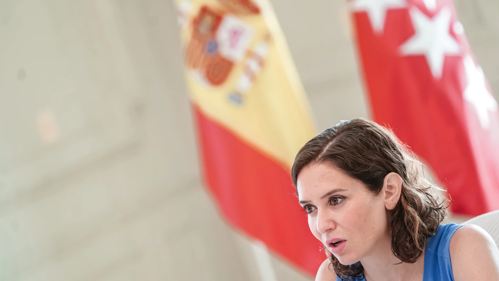 La presidenta de la Comunidad de Madrid, Isabel Díaz Ayuso, asiste este miércoles a la reunión del Consejo de Gobierno en Madrid.