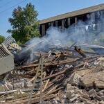 Edificios destrozados por los bombardeos rusos en Karkiv