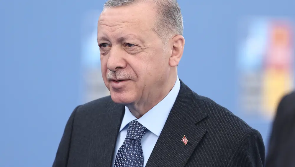 El presidente de Turquía, Recep Tayyip Erdogan, a su llegada a la segunda y última jornada de la Cumbre de la OTAN