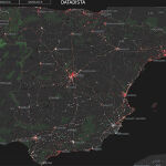 Vista inicial del Mapa de todas las gasolineras de España con su precio en tiempo real.