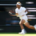 Rafa Nadal, durante su partido de tercera ronda de Wimbledon contra Berankis