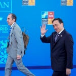 Llegada a la cumbre de la OTAN del ministro Albares