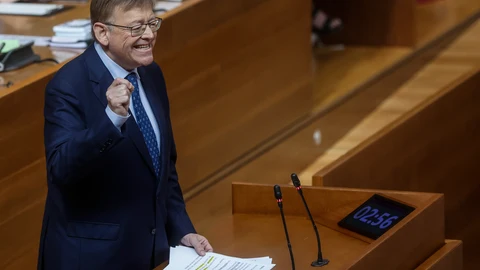 El presidente Puig durante la sesión de control