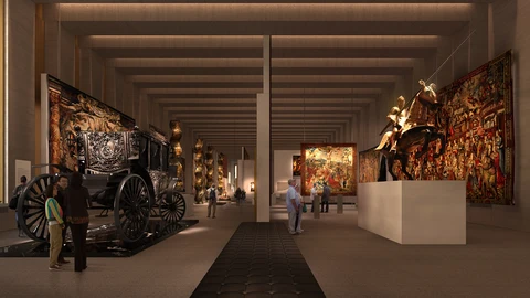 Sala de la futura Galería de Colecciones Reales.