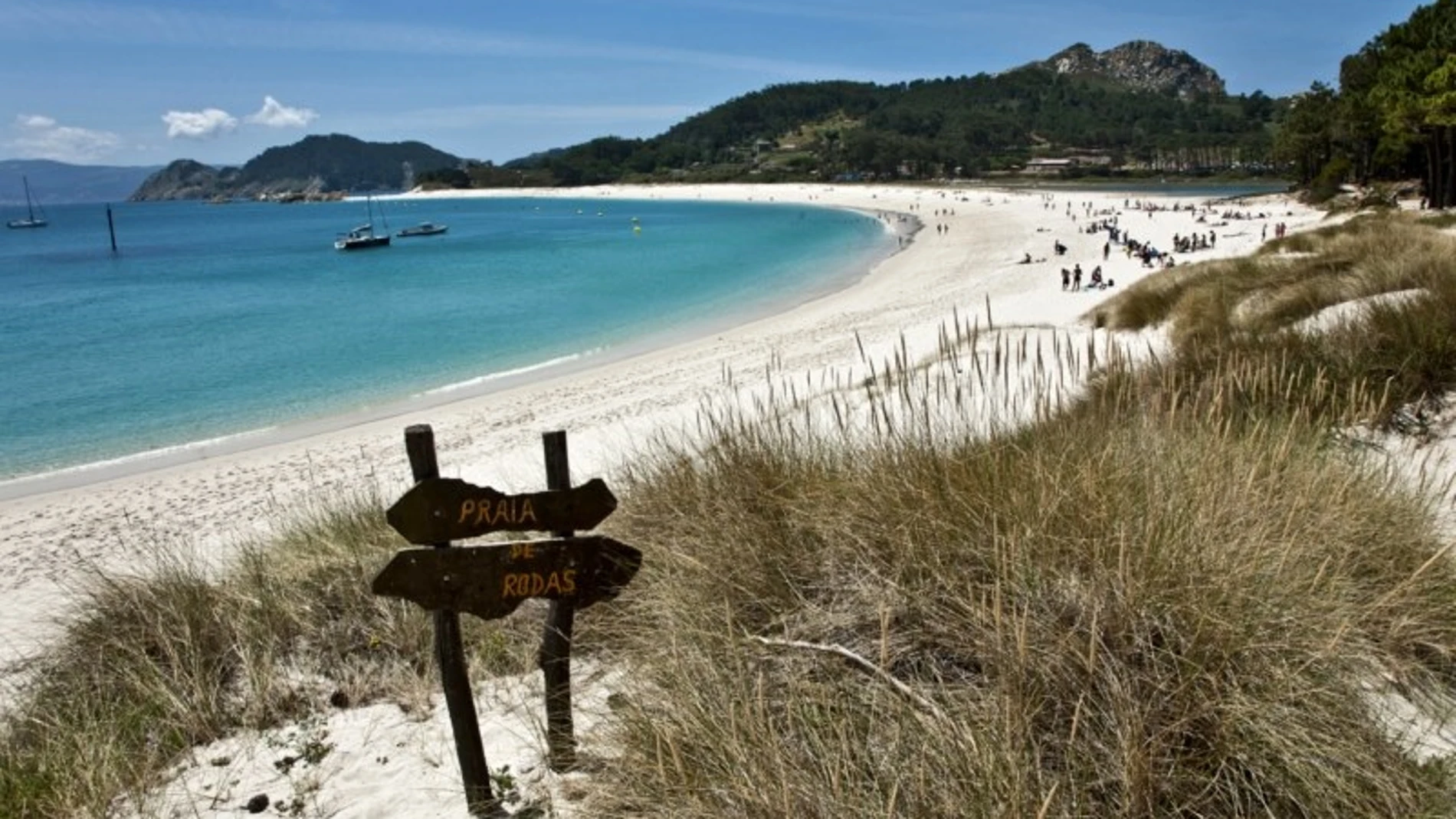 Playa de Rodas, en las Illas Cíes (Vigo, Pontevedra).