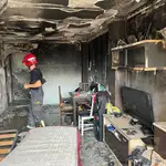 Estado en el que ha quedado la vivienda tras el incendio