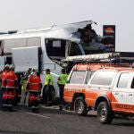 Autobús siniestrado en Granada