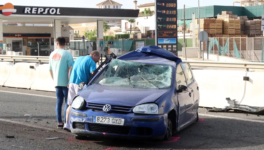 Vehículo implicado en el accidente de Granada