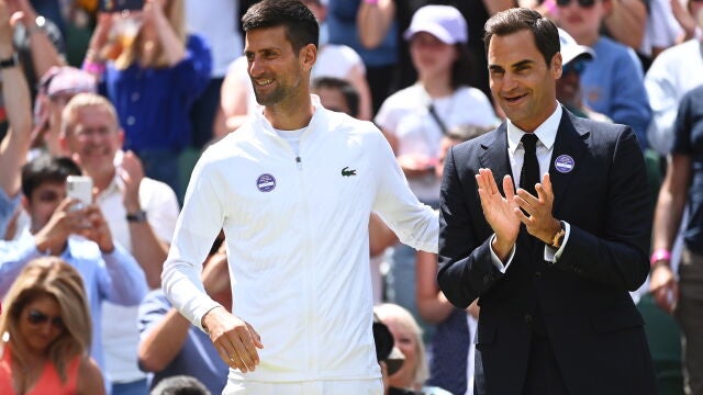 Novak Djokovic y Roger Federer.