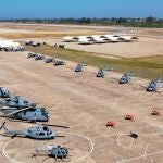 Imagen de la flotilla de aeronaves de la Armada