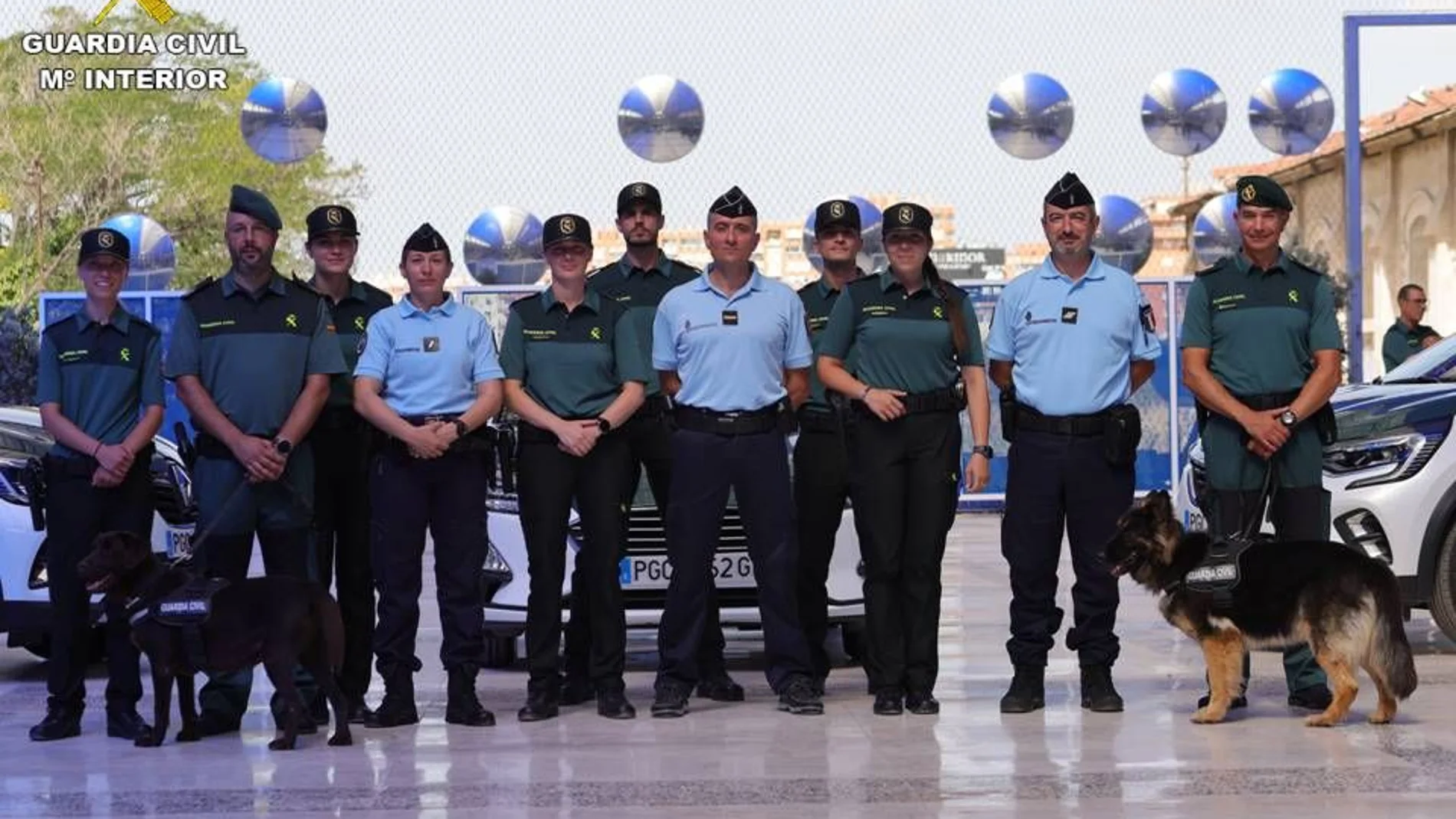 Guardias civiles y gendarmes franceses durante la presentación de la Operación Verano 2022