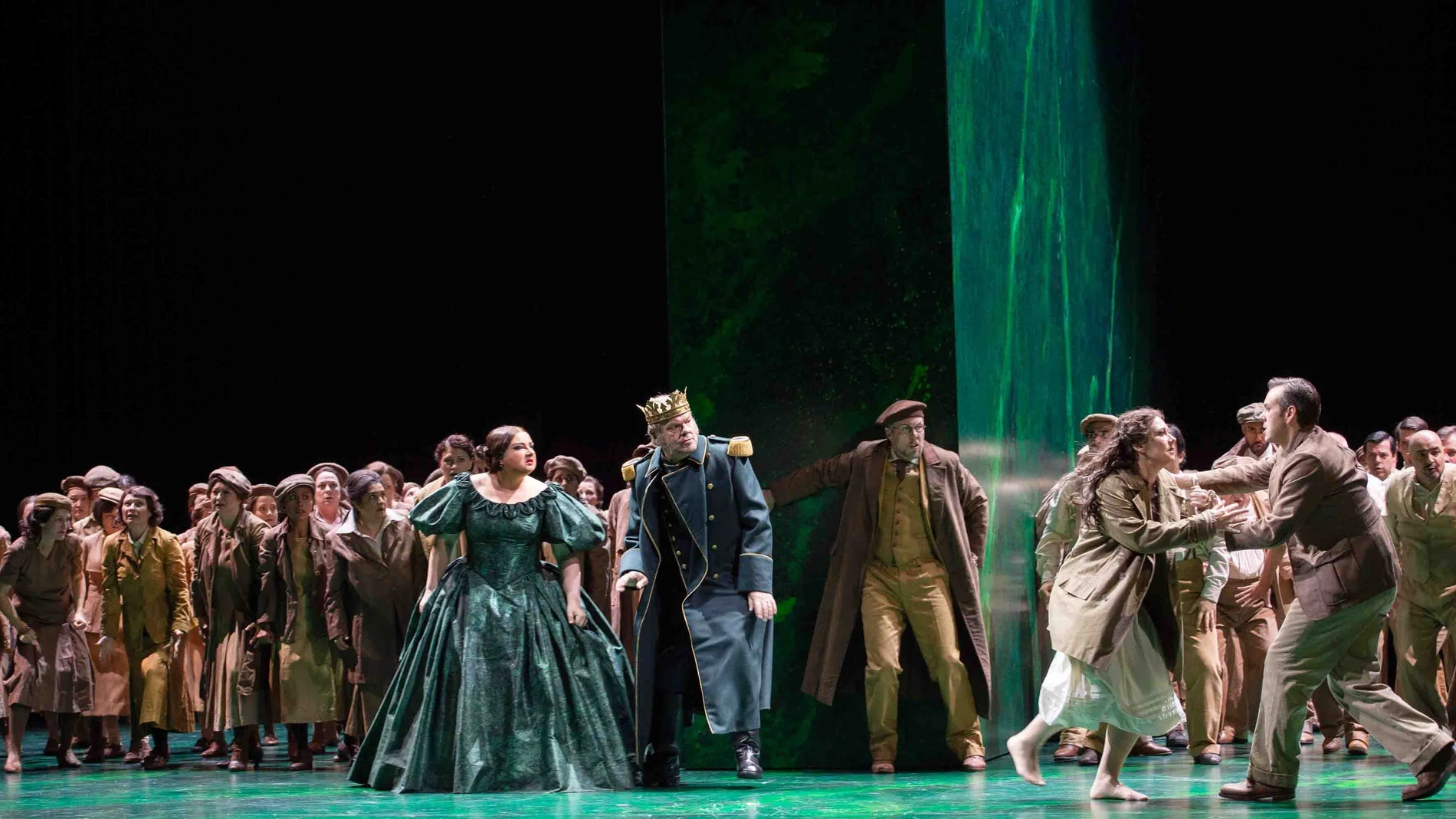 Una escena de "Nabucco", ópera en cartel en el Teatro Real