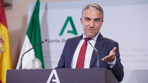 El consejero de Presidencia de la Junta de Andalucía, Elías Bendodo, durante la rueda de prensa tras el Consejo de Gobierno de la Junta de Andalucía. Joaquín Corchero / Europa Press