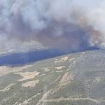 Imagen del incendio forestal de Venta del Moro (Valencia) 112 CV 06/07/2022