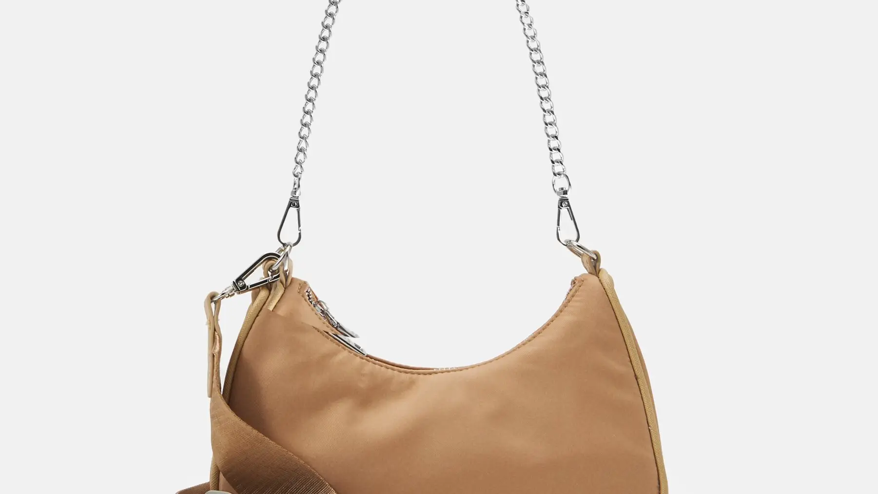 Bolso de naylon con doble asa en color beige, de Steve Madden