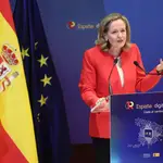 La vicepresidenta primera y ministra de Asuntos Económicos, Nadia Calviño, interviene en el acto ‘España Digital 2026