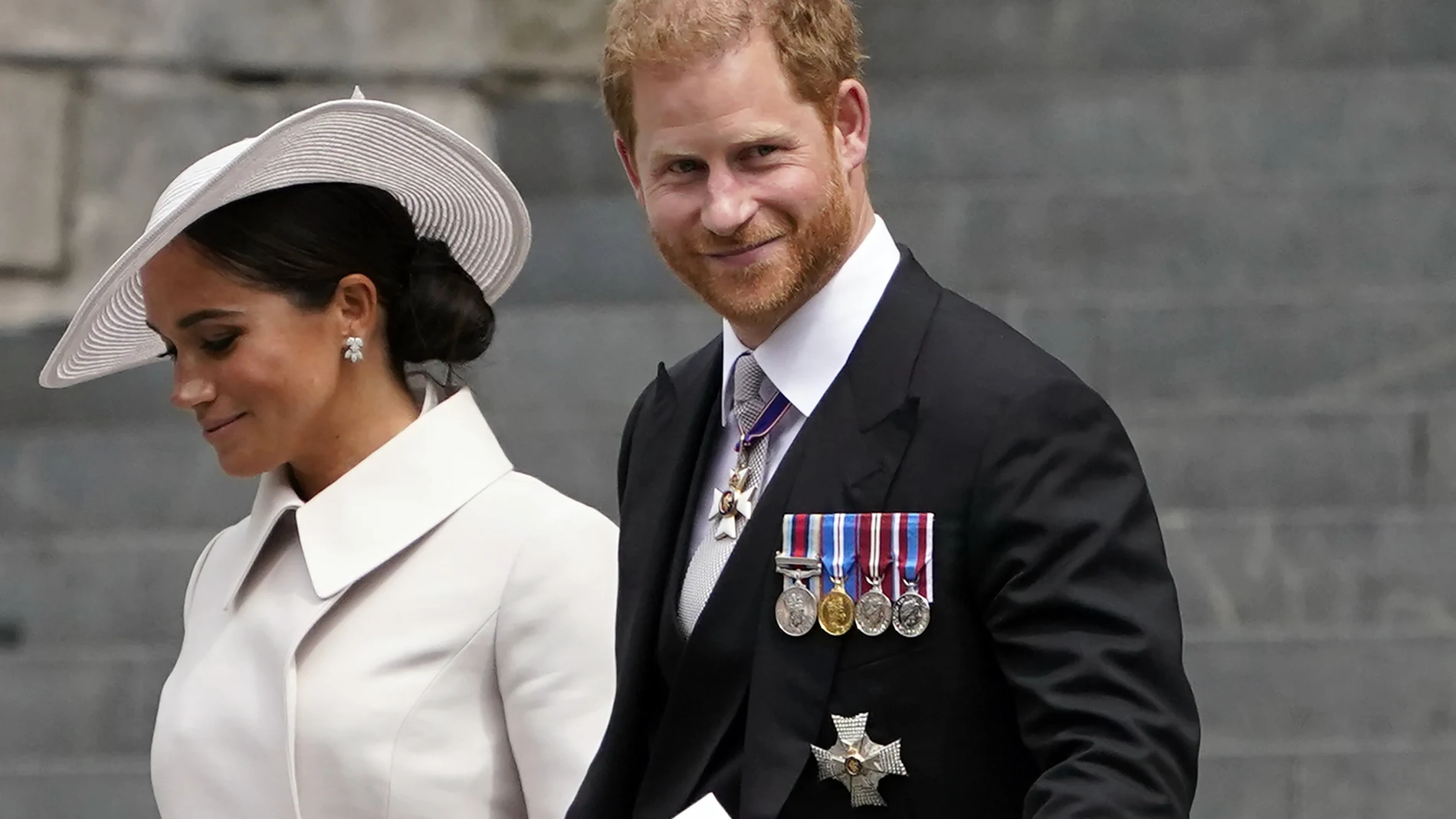 El príncipe Harry y Meghan Markle en su última visita al Reino Unido