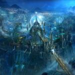 Concept art de la ciudad sumergida de Atlantis
