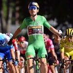 Wout Van Aert celebra su segundo triunfo de etapa en el Tour 2022
