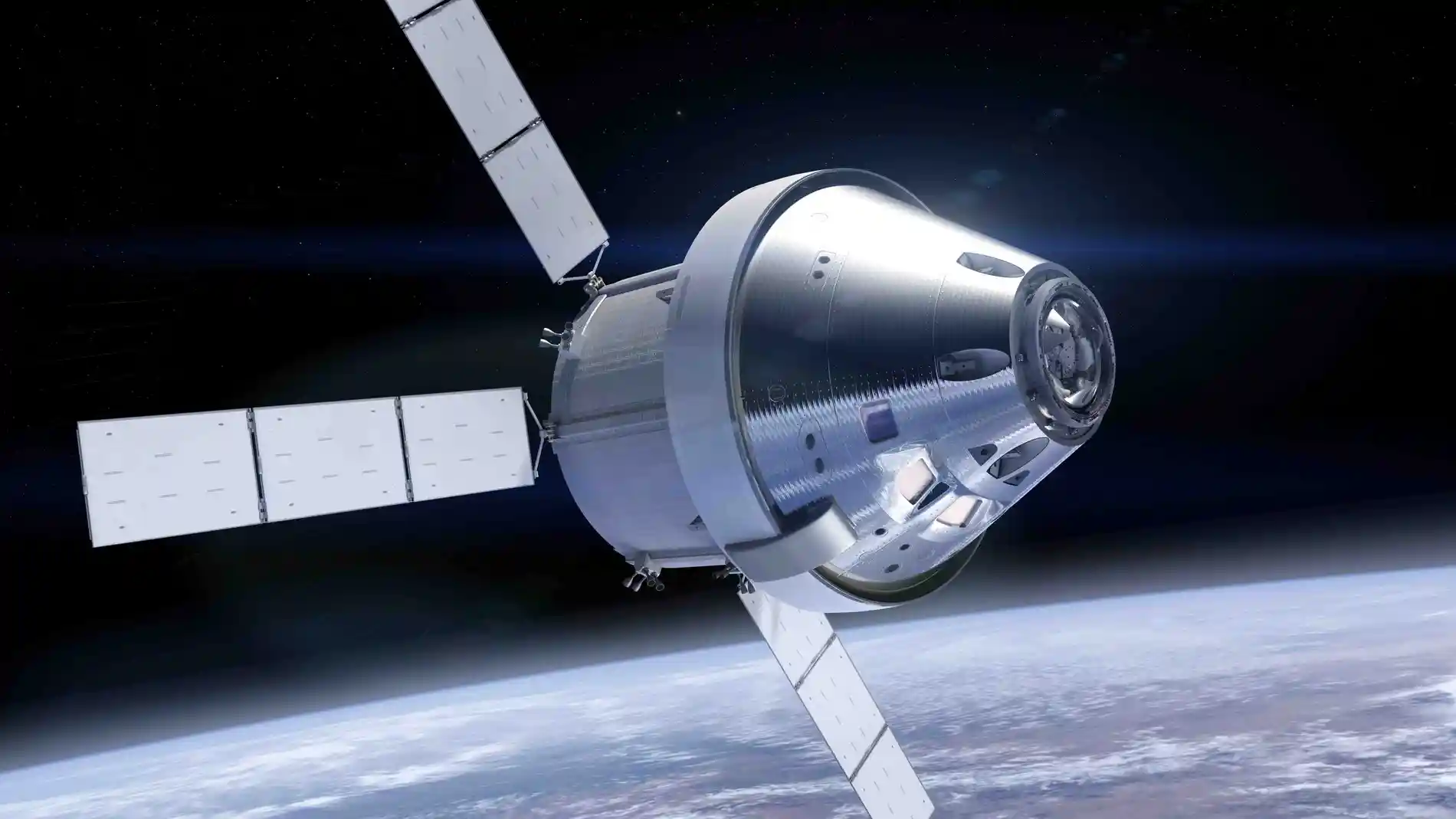 Recreación de la nave espacial Orion con la que el hombre viajará hasta la Luna de nuevo.