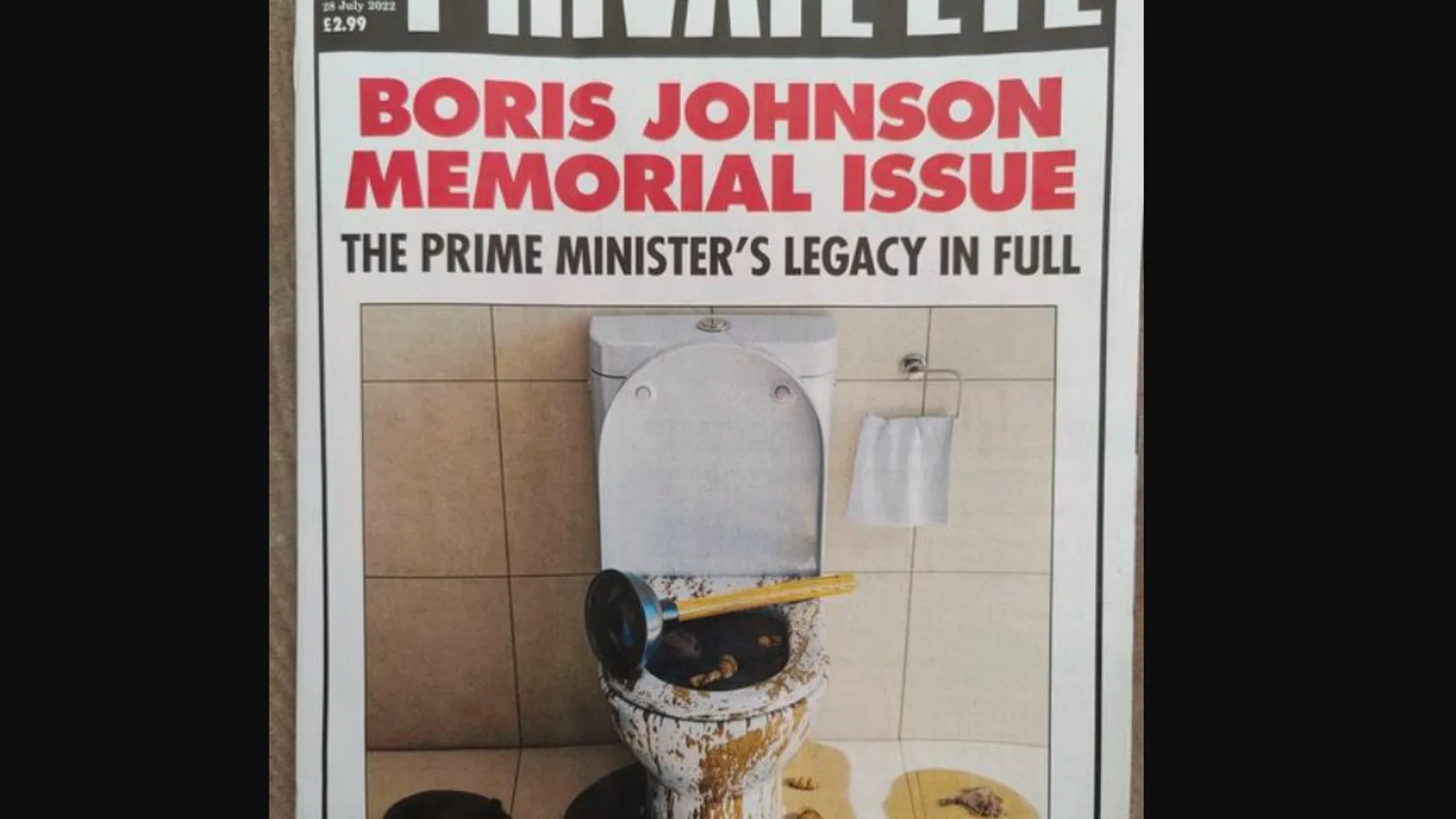 La última portada de ‘Private Eye’ sobre el legado de Johnson está dando mucho que hablar en las redes sociales