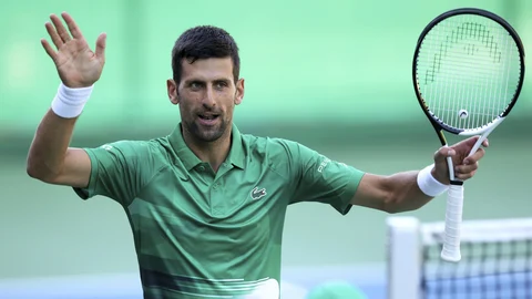 Novak Djokovic, durante una exhibición en Bosnia.
