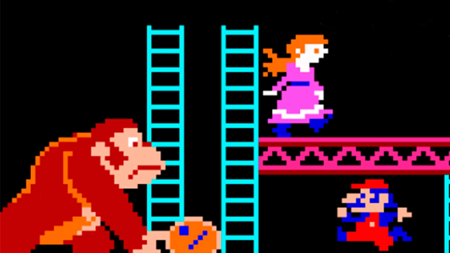 La primera encarnación de Mario, en 1981, en el arcade "Donkey Kong".