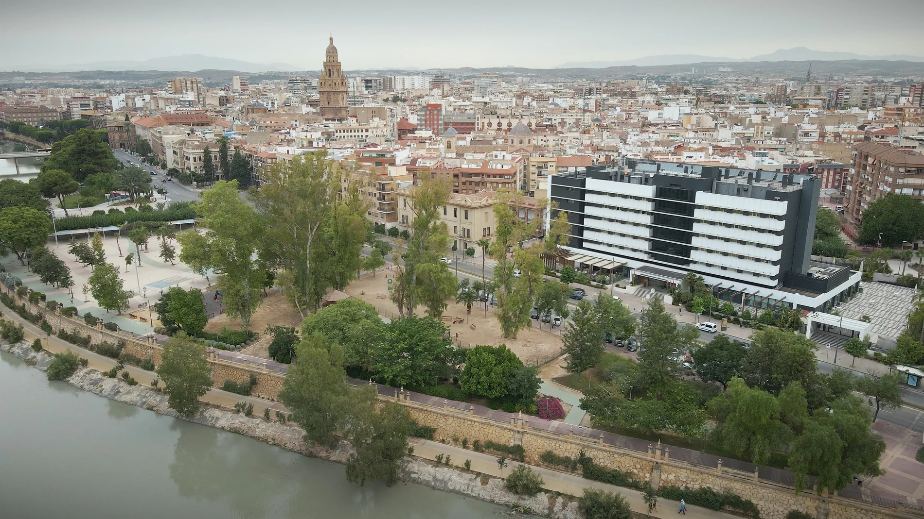 Imagen aérea de la ciudad de Murcia