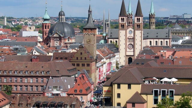 La ciudad de Wurzburgo, al sur de Alemania, en una imagen de archivo