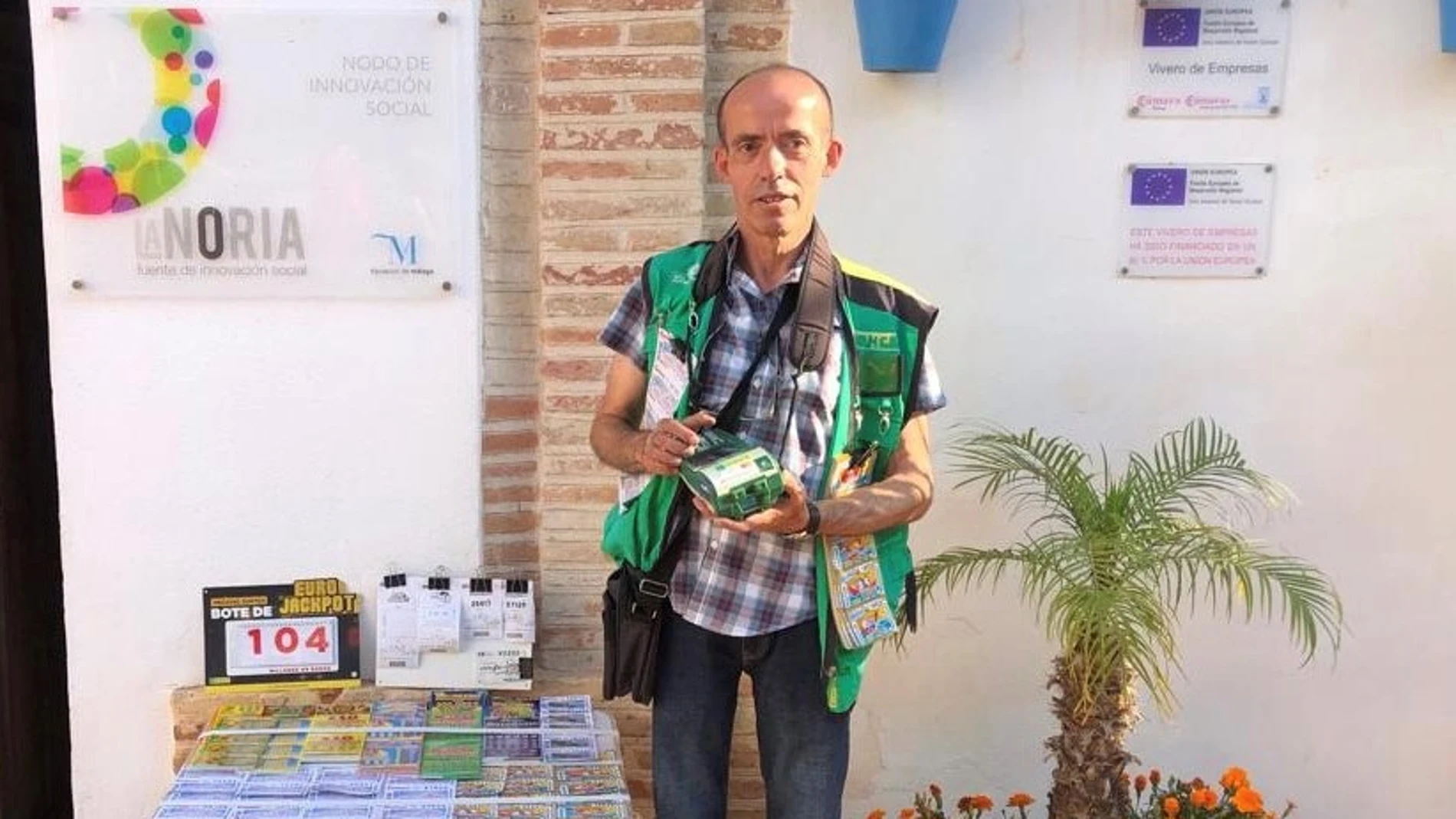 Arsenio González, vendedor de la ONCE en Marbella que ha dejado 675.000 euros. ONCE