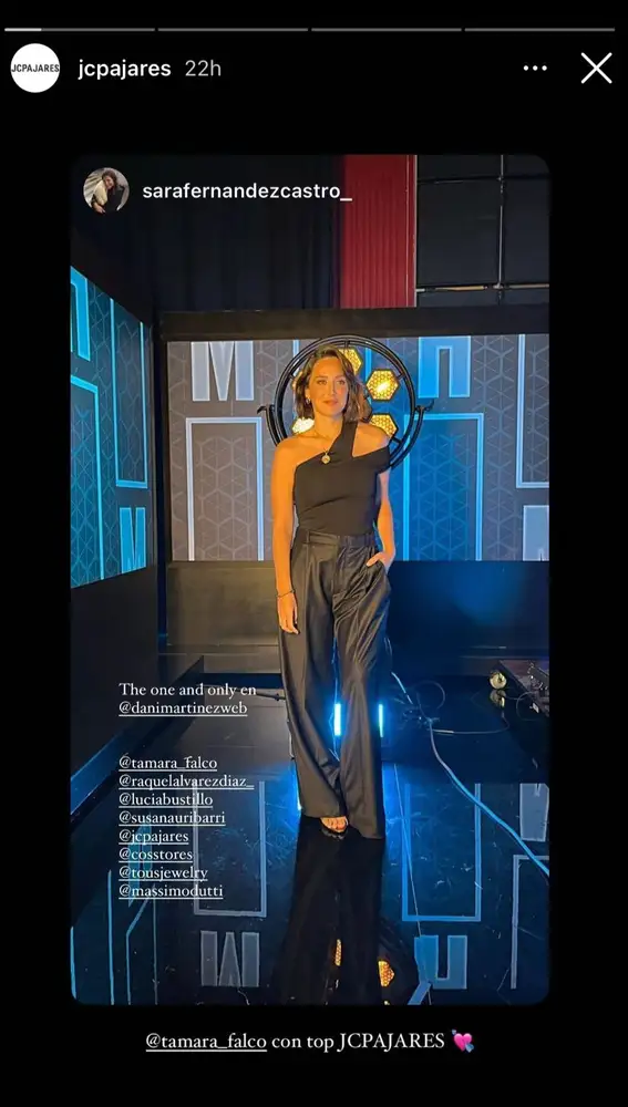 Look completo de Tamara Falcó en el programa de Dani Martínez.