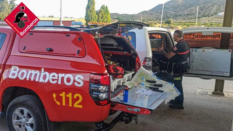 Efectivos del Consorcio Provincial de Bomberos de Alicante