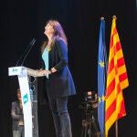 La presidenta del Parlament, Laura Borràs, interviene en el último día del congreso de Junts Per Catalunya (JxCat), a 17 de julio de 2022.Luis Vizcaíno / Europa Press