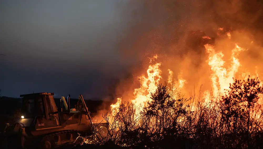 El descontrol del incendio forestal, que se encuentra en nivel 2 del Plan de Protección Civil ante Emergencias por Incendios Forestales en Castilla y León, ha obligado al desalojo de 14 poblaciones ante la cercanía de las llamas