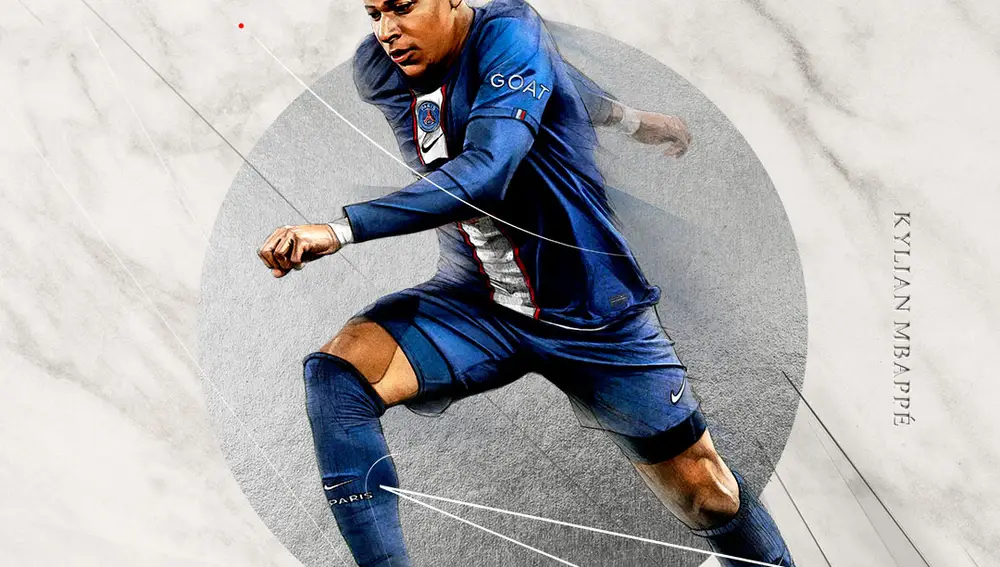 Kylian Mbappé en la portada de &quot;FIFA 23&quot;.