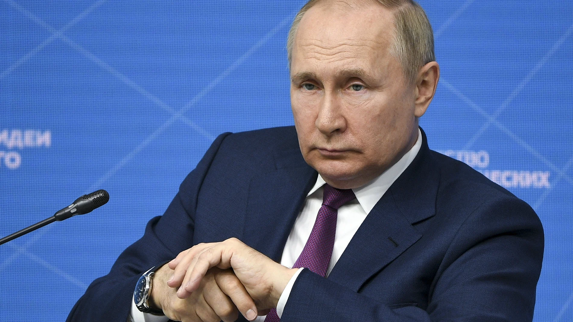 El presidente ruso, Vladimir Putin, en un foro en Moscú, la semana pasada
