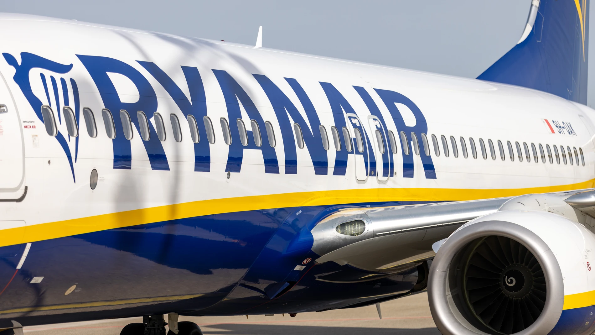 Avión de Ryanair en una foto de archivo
