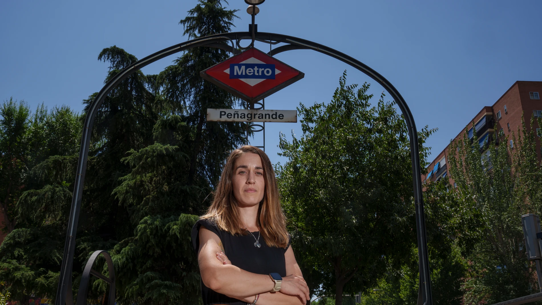 Alicia, hija de Santos González, trabajador de Metro fallecido en 2021 en la estación de metro en la que su padre denunció su situación