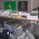 Imagen de parte de la droga decomisada en el laboratorio