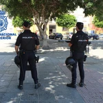 Agentes de la Policía Nacional en Almería. CNP