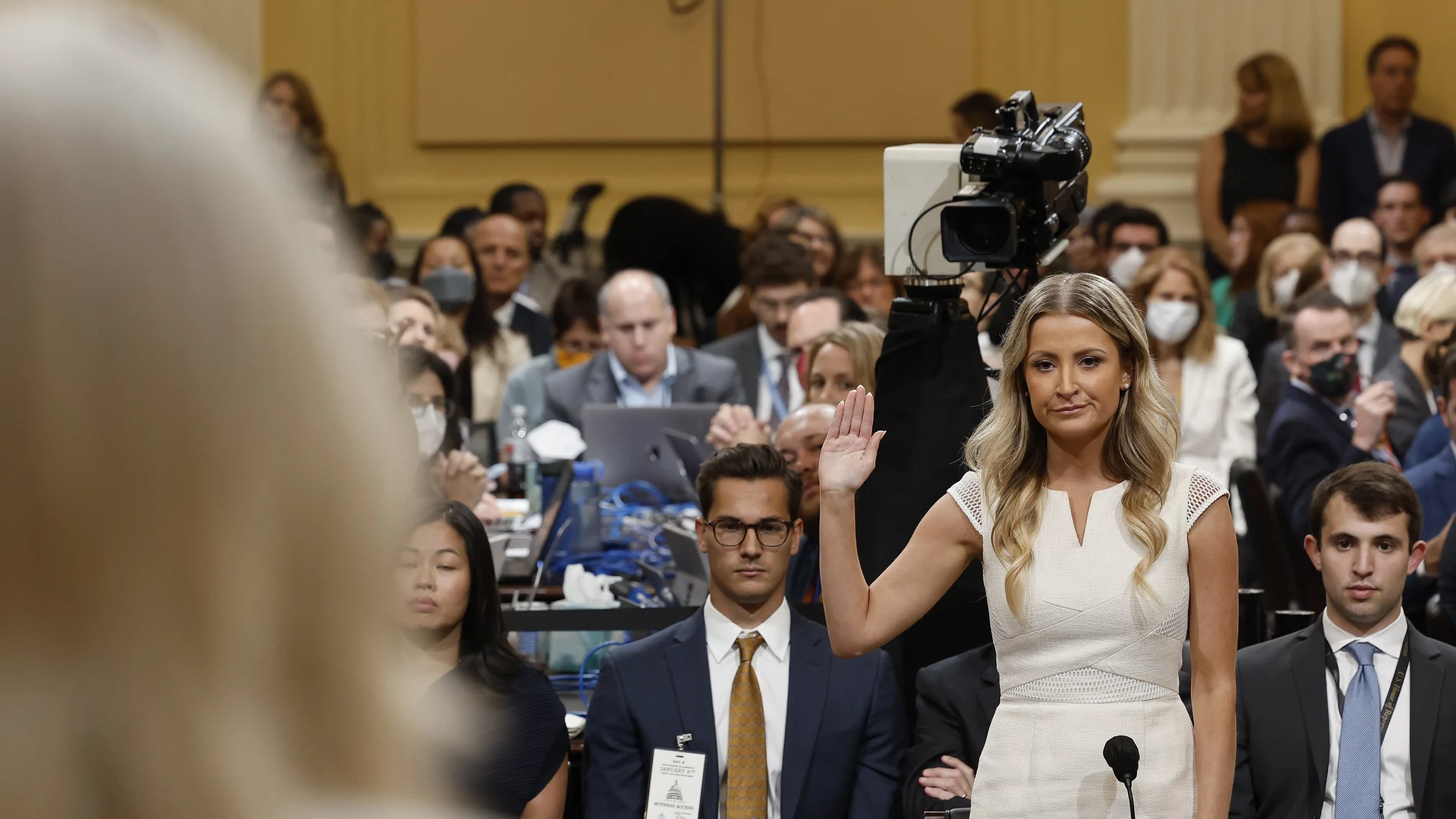 Sarah Matthews, ex secretaria de prensa de la Casa Blanca, testificó ayer en la última audiencia